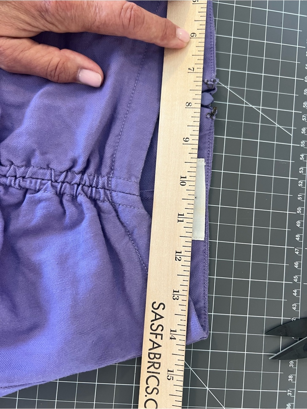 Anthropologie Ruched side slit linen midi skirt - Picture 6 of 8